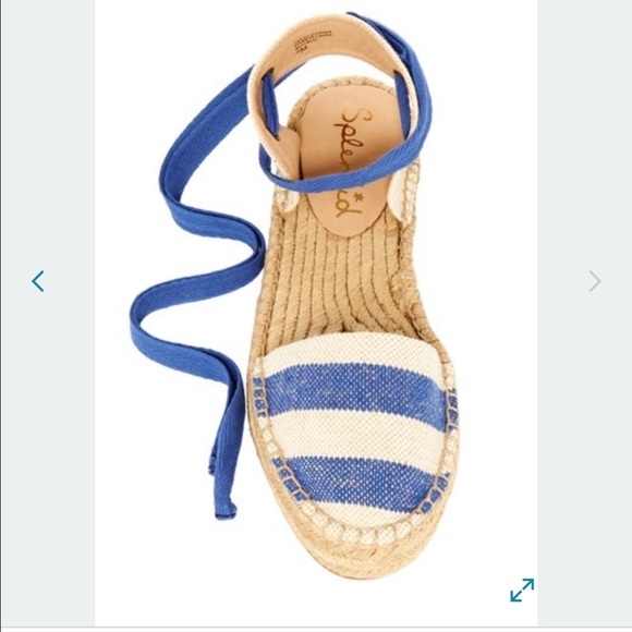 Splendid Blue&white strip platform Espadrille - Picture 3 of 4